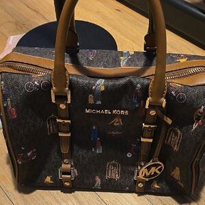 Michael Kors Brown Patterned Men's Bag